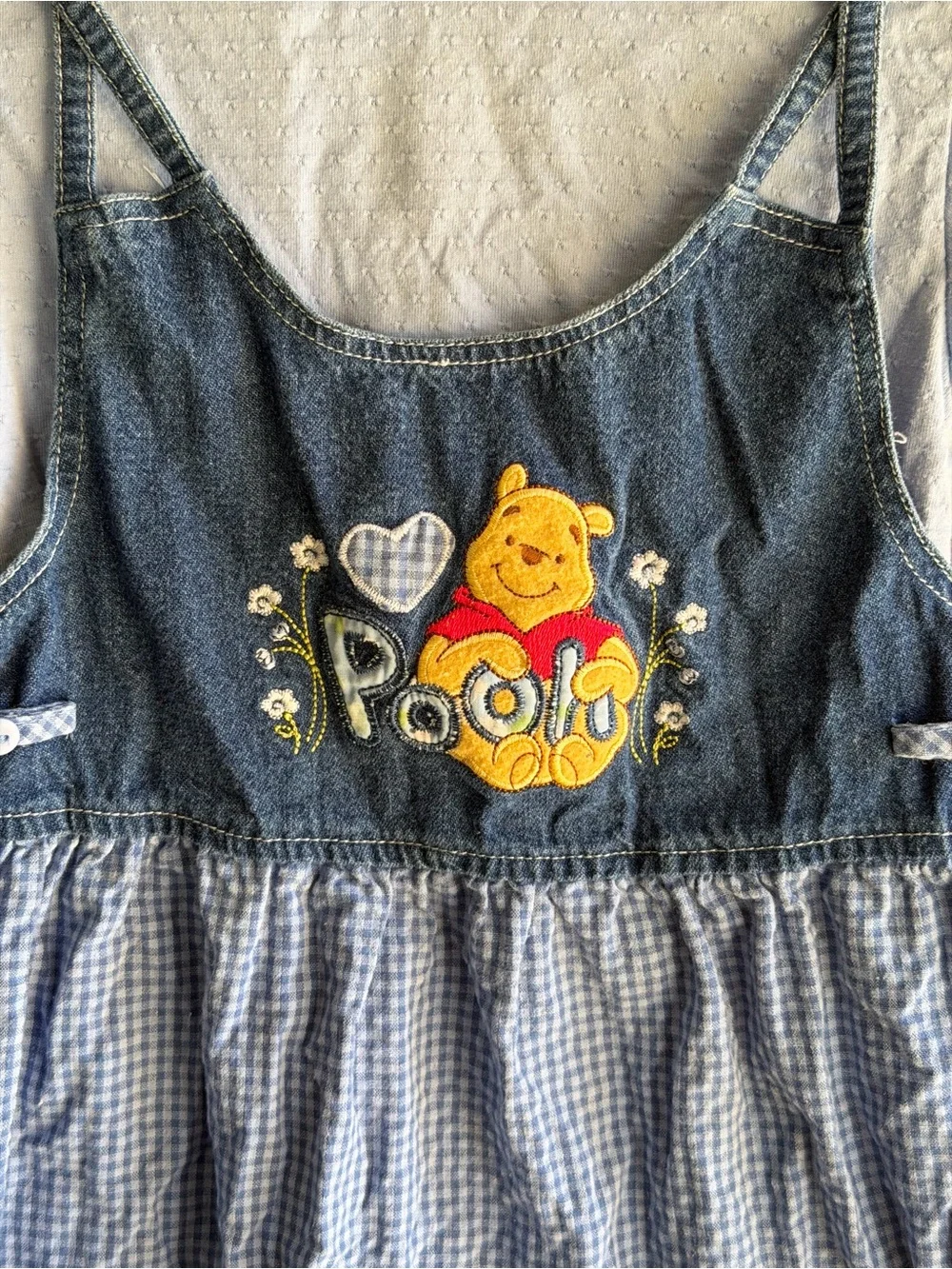Vintage Winnie the Pooh gingham dress size 4T